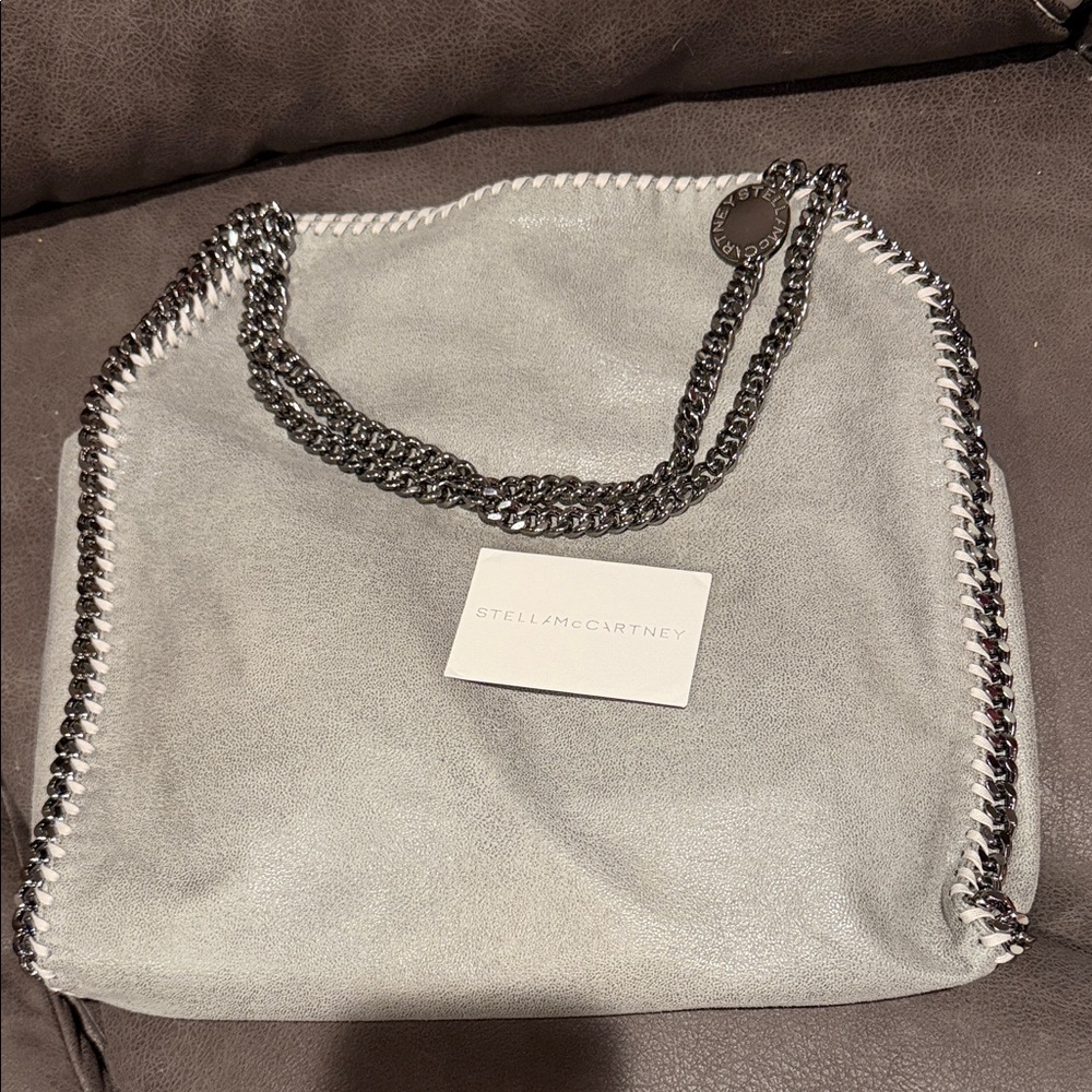 Stella McCartney Silver Chain-Trim Shoulder Bag